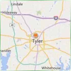 Texas College Location Map Texas College Location Map