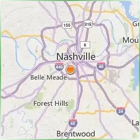 Belmont University Location Map