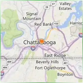 The University of Tennessee Chattanooga Location Map The University of Tennessee Chattanooga Location Map