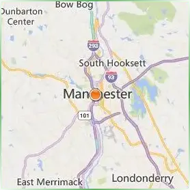 University of New Hampshire at Manchester Location Map
