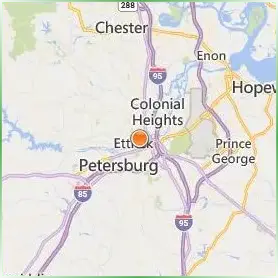 Virginia State University Location Map